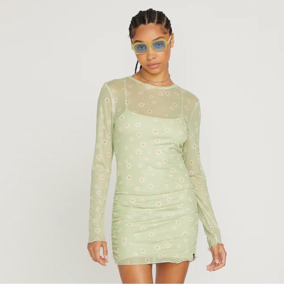 CRYPTOGRAM DRESS - SAGE - Picture 1 of 9